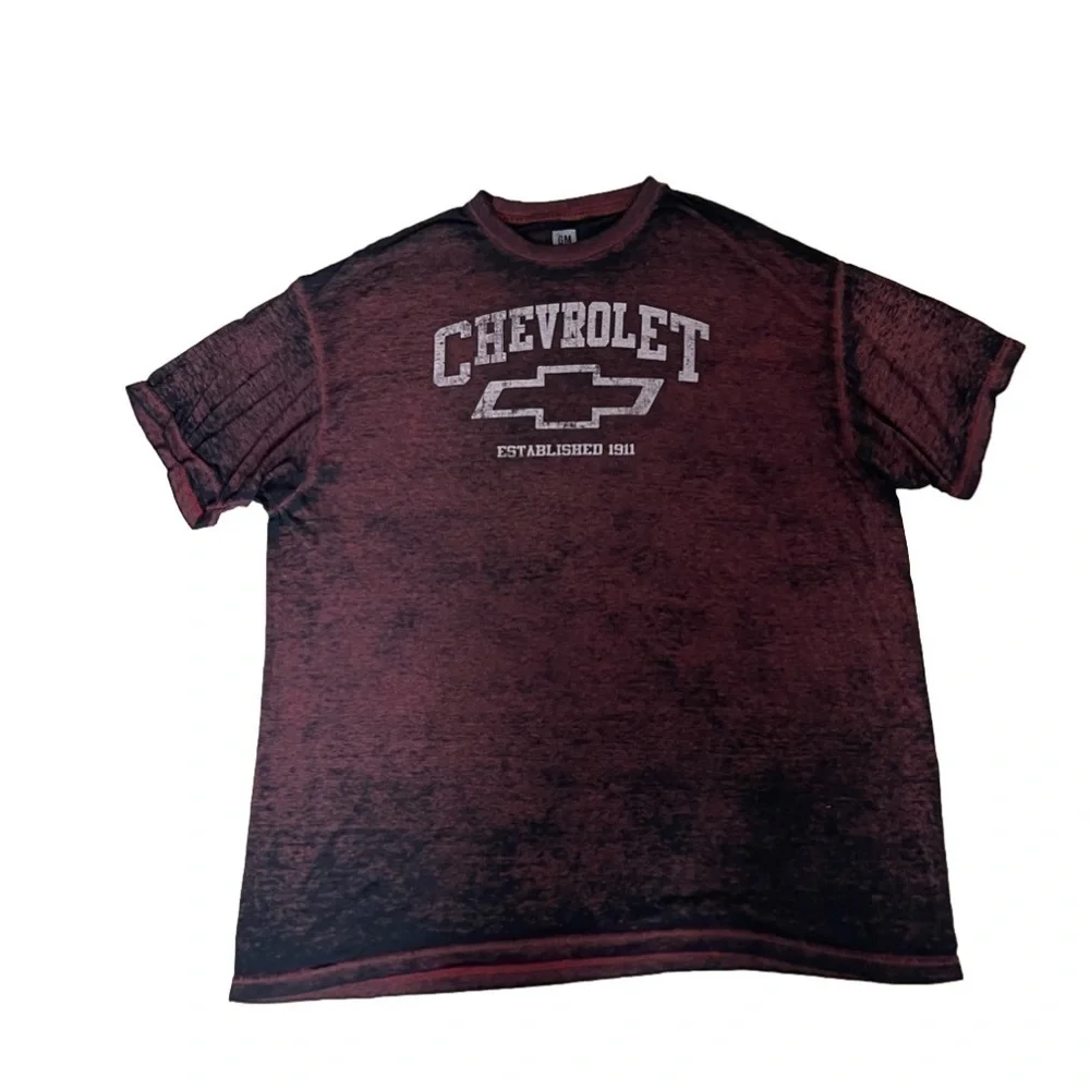 Men’s GM Chevrolet Burgundy & Black T-Shirt Size 2XL! - Picture 6 of 6